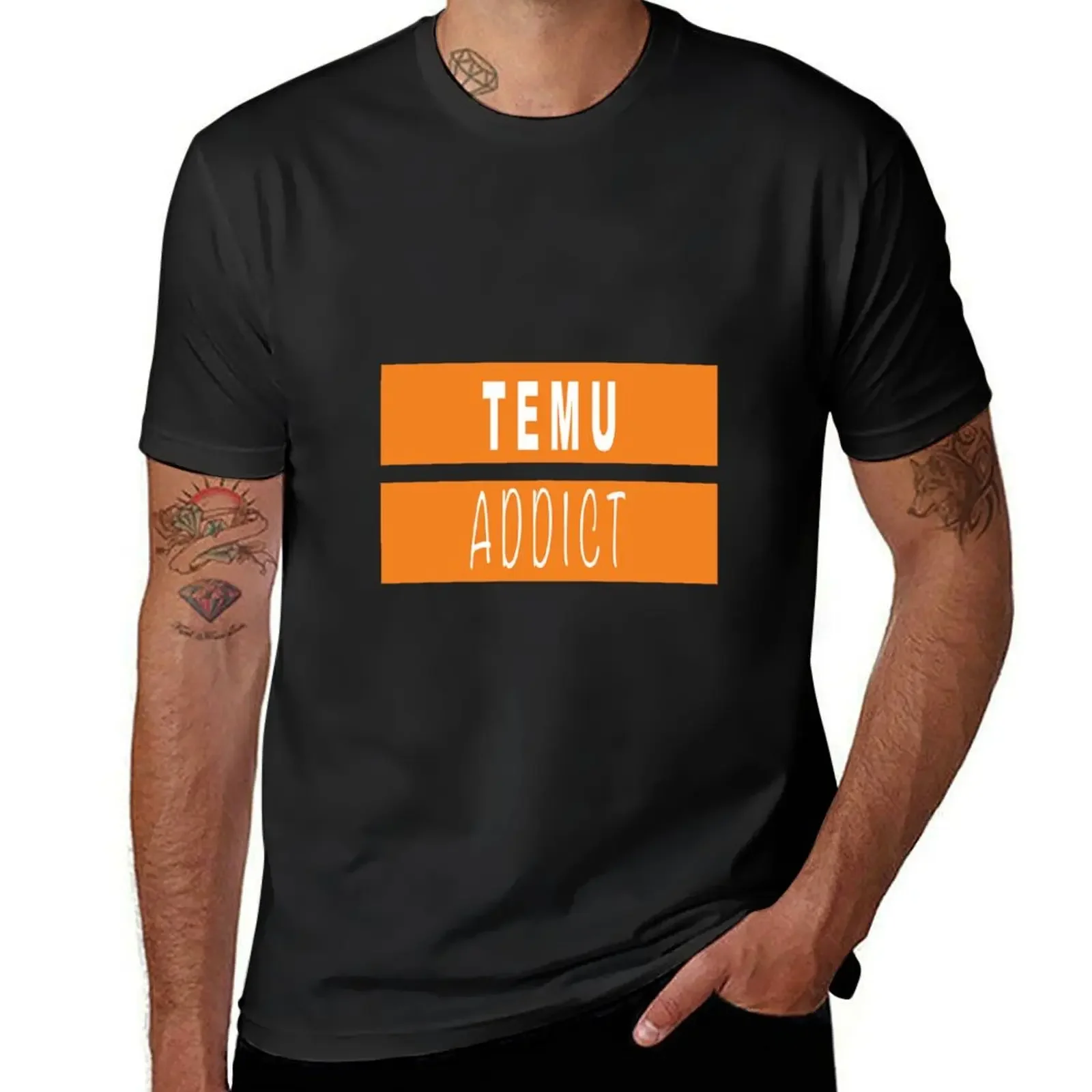 

TEMU Addict T-Shirt anime stuff shirts graphic tee new edition summer tops mens workout shirts