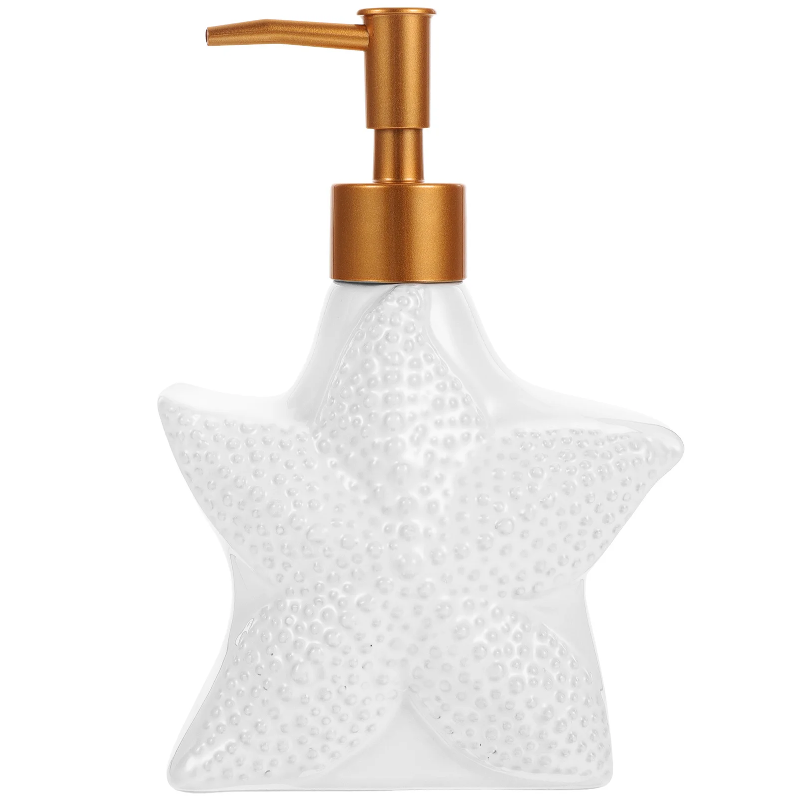 

Ceramic Soap Dispenser Sea Style Lotion Bottle Refillable Bathroom Hand Soap Pump Dispenser Bathroom Shower Gel Container