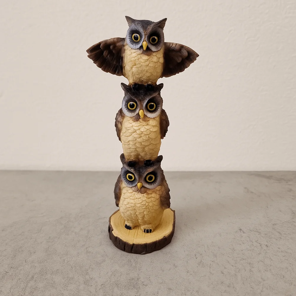 لطيف الحرف اليدوية وهمية البومة النحت في الهواء الطلق مقلد نموذج الراتنج البومة تمثال عرض الحرفية محظوظ البومة تمثال هدايا أعياد ميلاد للأطفال