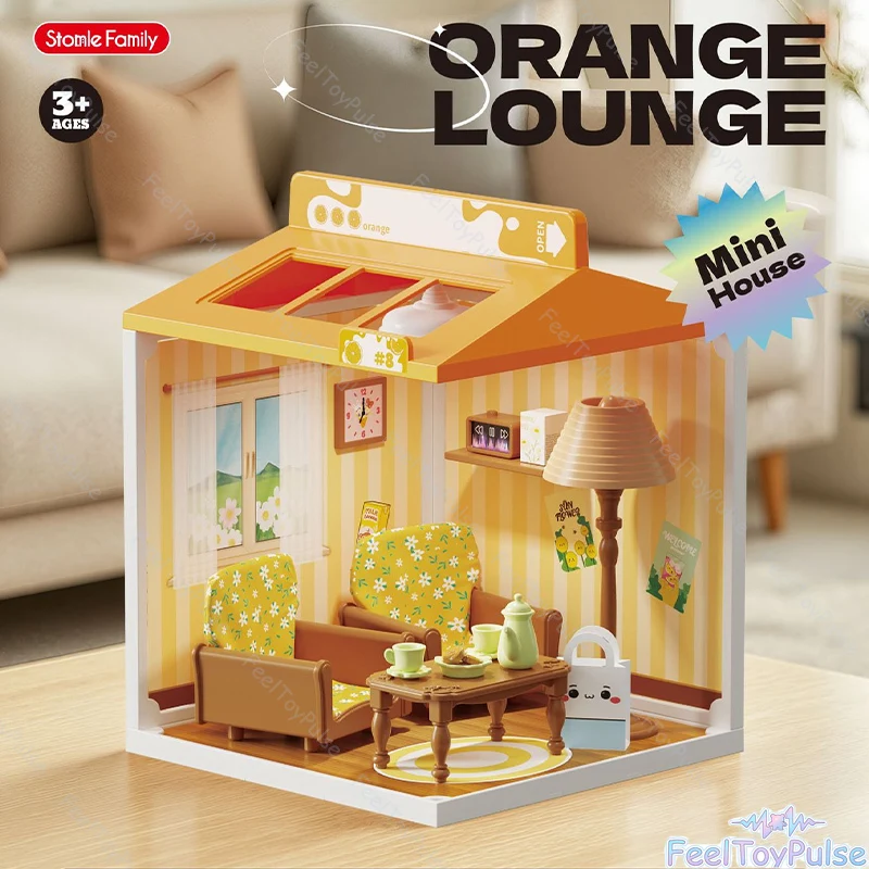 Mini Doll House 1:12 playing house Castle Villa Toy Model Bedroom Kitchen Bathroom Miniature Furniture Decoration Villa Model
