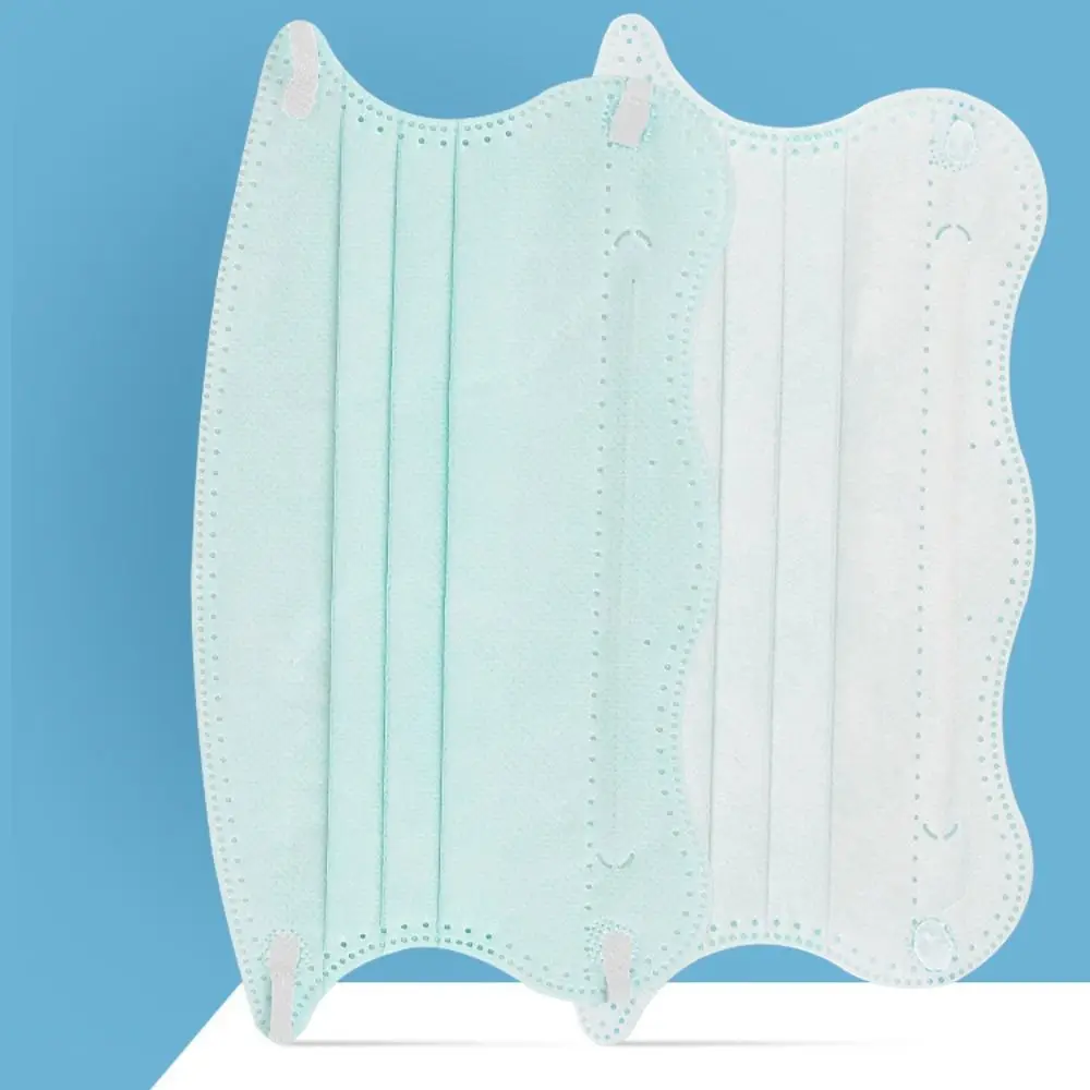 50pcs Women Female Butterfly Shaped Design Disposable Face Mask V-face Morandi Color Anti Dust Mask 3layer Protective Face Cover