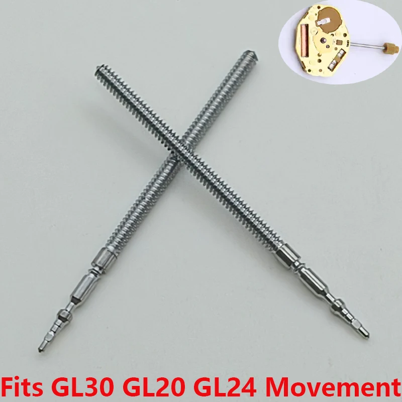 GL30 GL20 GL24 Watch Crown Stem Stainless Steel Watch Stem Repair 2/4/10PCS Fits GL30 GL20 GL24 Watch Movement Repair Tools Part