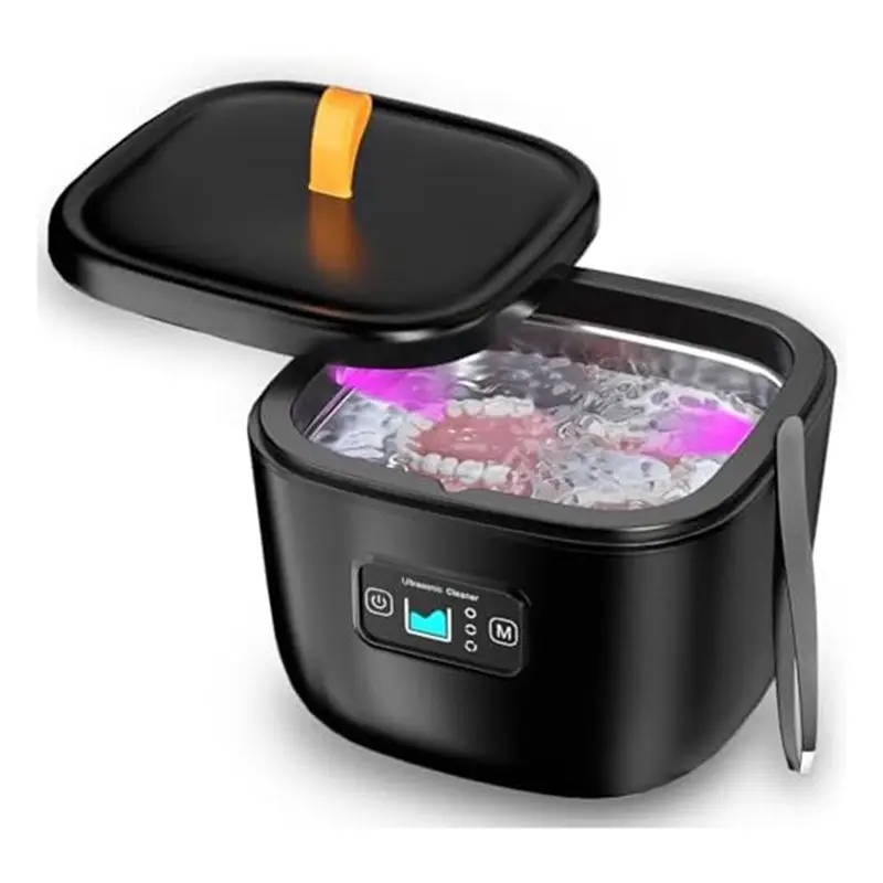 

A14E-Ultrasonic Cleaner For Dentures, Mouthguards, Braces, 42Khz Ultrasonic Jewelry Cleaner, For Family Travel