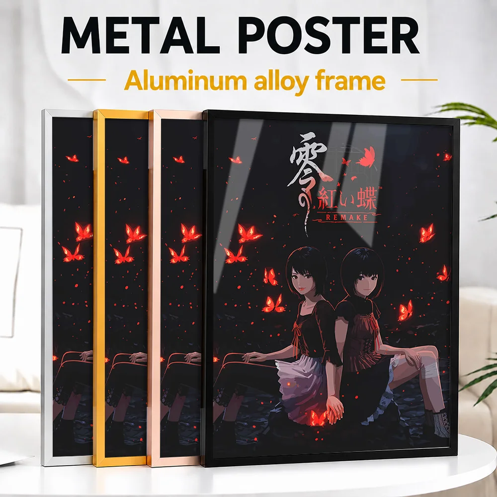 Fatal II: Crimson Butterfly Remake Framed Metal Poster Personalized Nature Tribute Wall Art Ideal For Animal Fans In Living Room