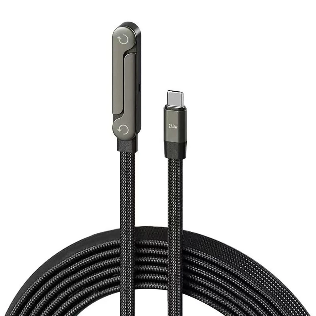 240W Detachable Stand Fast Charging Cable 1M Dual Type‑C/USB‑A To Type‑C Gaming Charging Cord For Smartphone Tablet Mobile Game