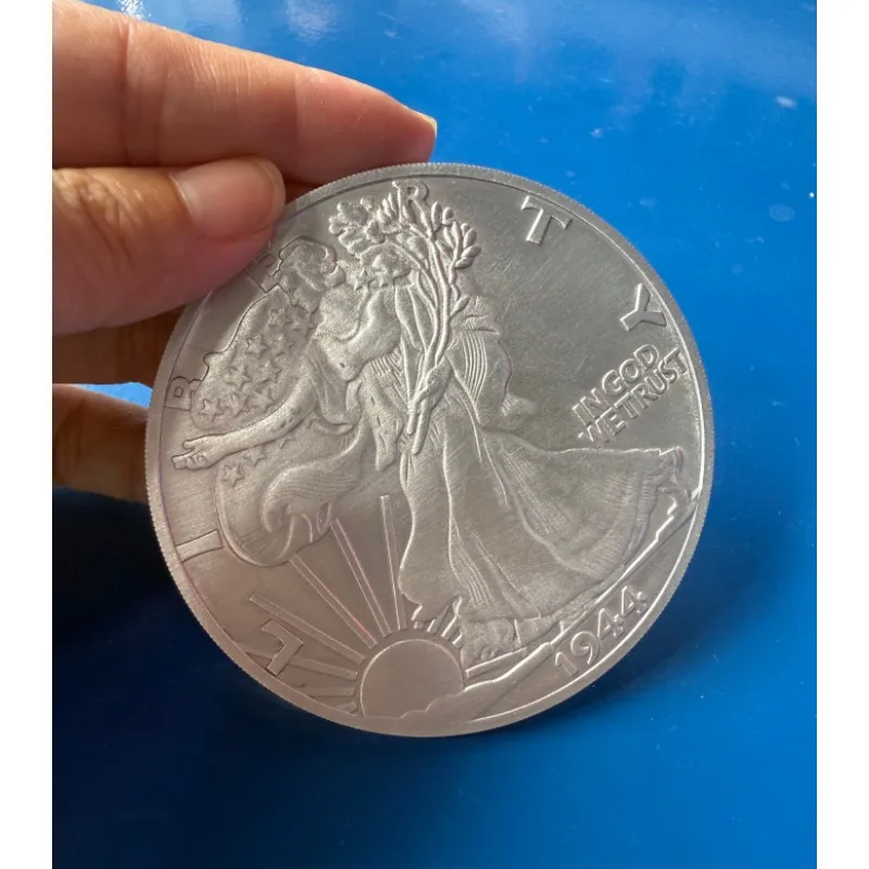 Jumbo 7.3cm andando liberty meio dólar truque de magia moeda para palco de rua close-up artistas de rua mágicos e mágicos