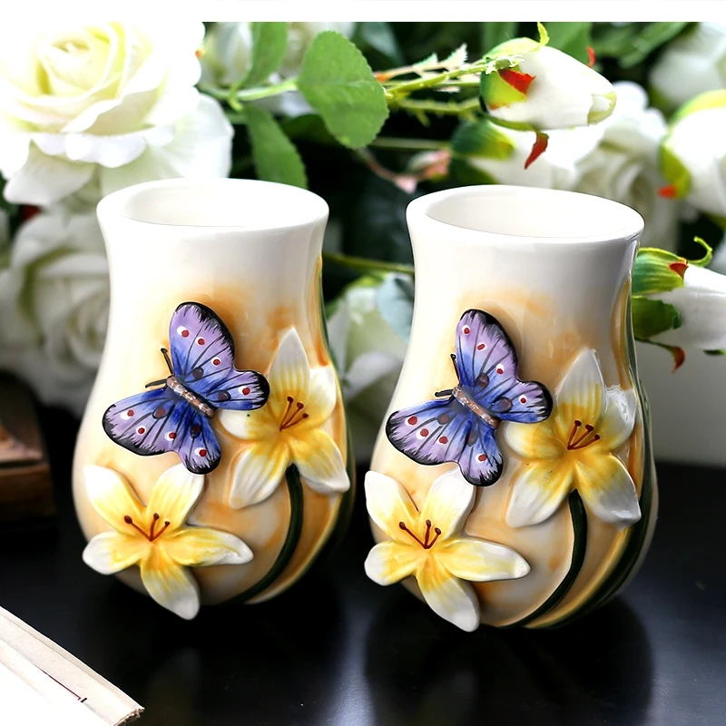 5 pieces/European style exquisite fashion ceramic bathroom ware cup toothbrush holder soap dish accessories