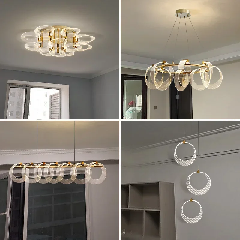 Modern Branches LED Ceiling Chandelier Metal Acrylic Ceiling Lamp Home Decoration Living Dining Room Bedroom Lighting Fixtures