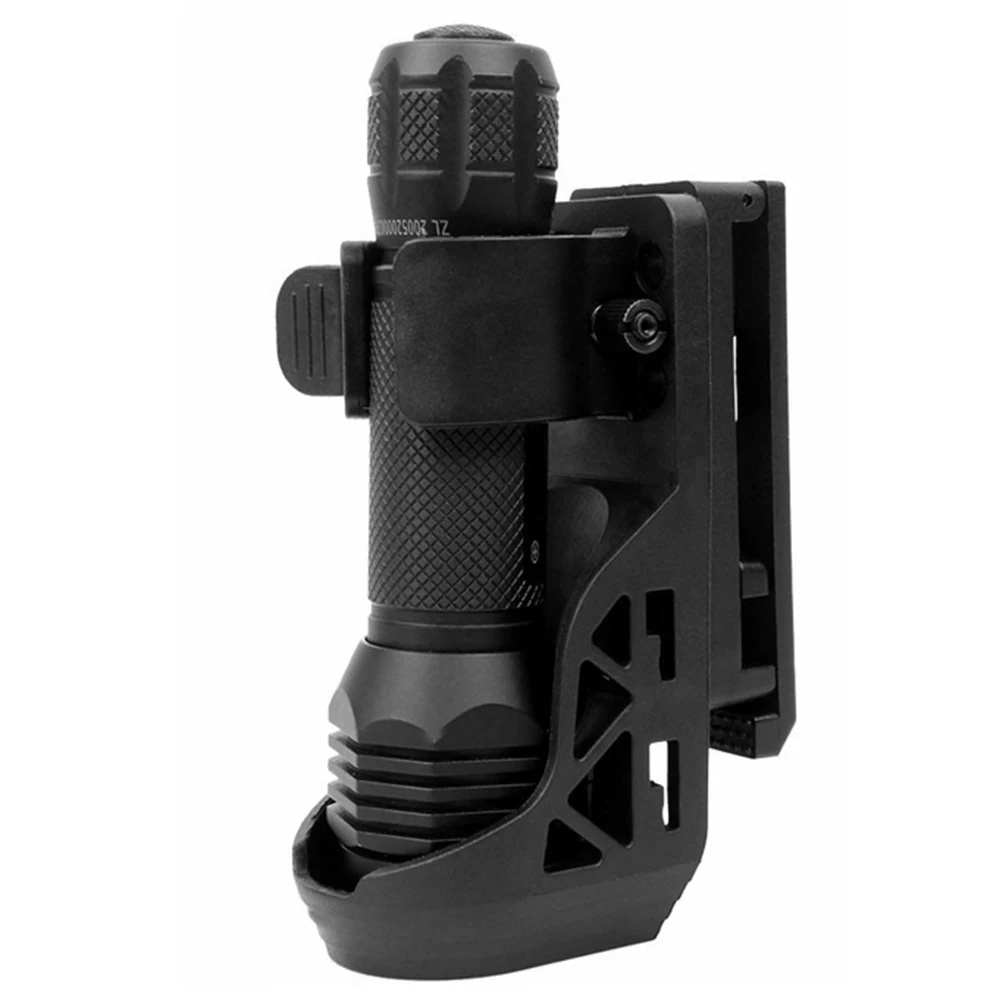 Flashlight Holster 360° Rotatable Rotating Quick Unplug Flashlight Holsters for Belt for 2.5cm-3cm Diameter Flashlight