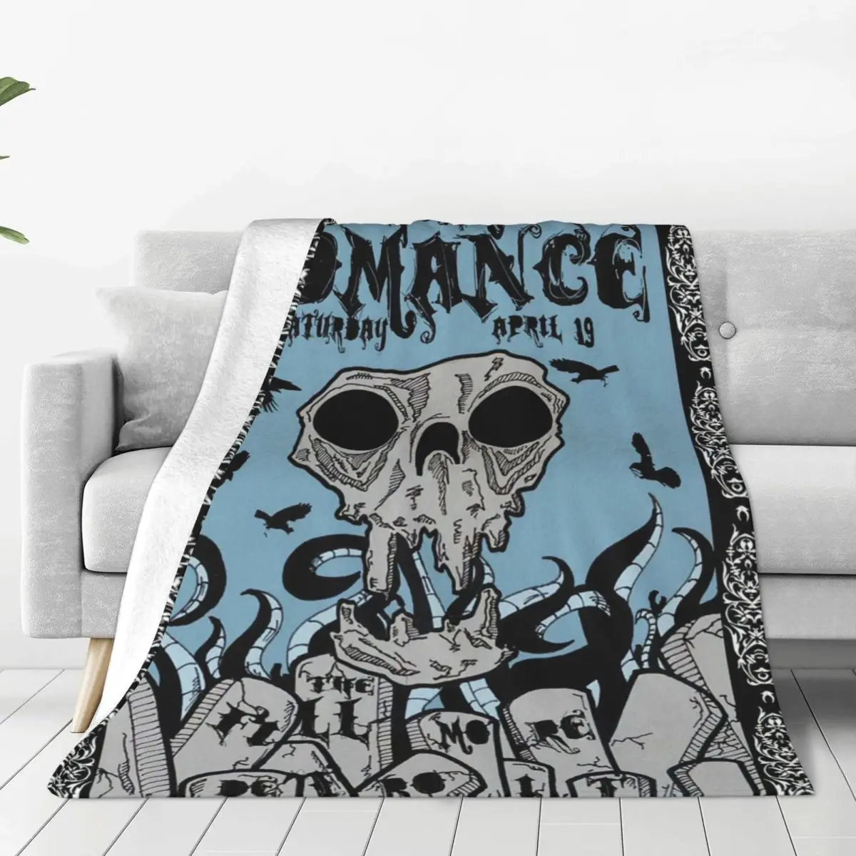 Custom Classic Vintage My Chemical Romance Band Poster Blankets Warm Flannel Throw Blanket for Bed Couch Bedspread