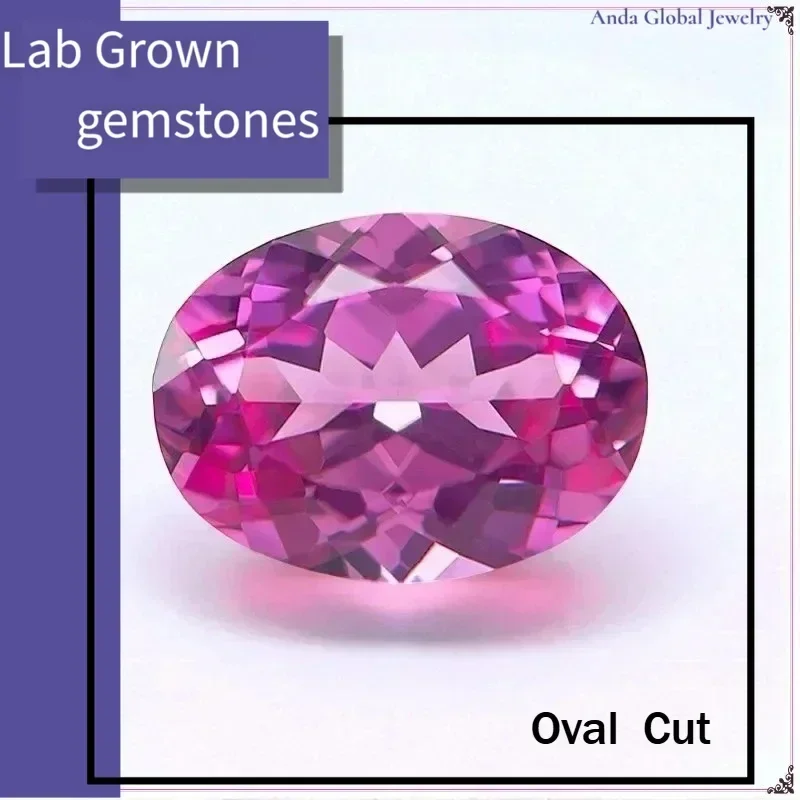 

L-Pink Color Lab Grown Sapphire for Jewel Making DIY Ring Necklace Earrings Main Materials with AGL Certificate Daily Matching