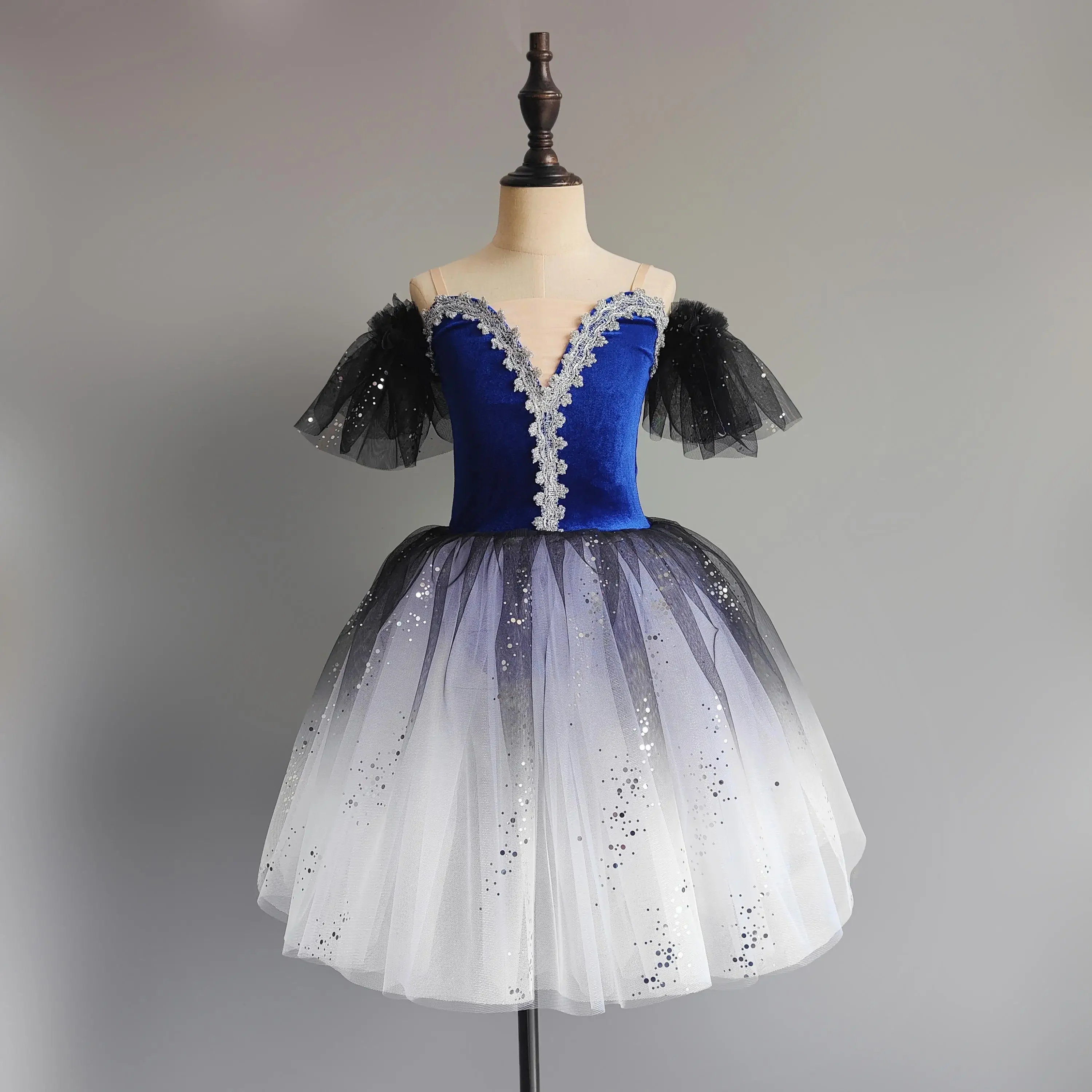 Jupe de Ballet professionnelle pour filles, Tutu Long, Cosumes de cygne, robe de danse de princesse, vêtements de spectacle