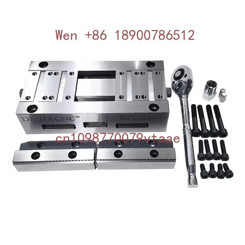 Sistema de Sujeción CNC de Precisión Manual KH125-250, Mini Tornillo de Banco Autocentrante con Precisión Inferior a 0.02mm para Mecanizado de 5 Ejes