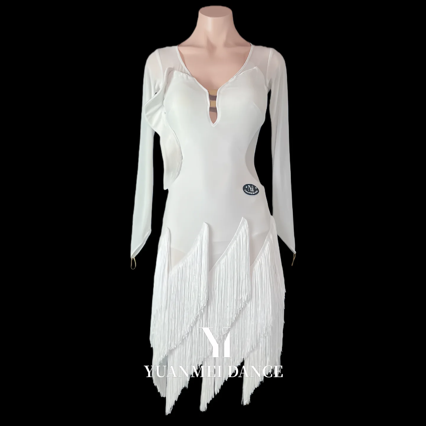 Latin Dance Adult Children'S Dress AB Stone High-End Custom Tassel Skirt Nude Clothing Cha Cha Tango Women'S Clothing