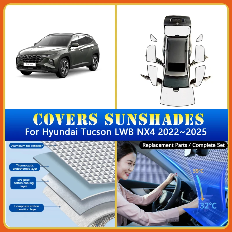 

Car Sunshade Covers For Hyundai Tucson Ix35 LM 2010 2011 2012 2013 2014 2015 Sunscreen Window Coverage Sunshades Car Accessories