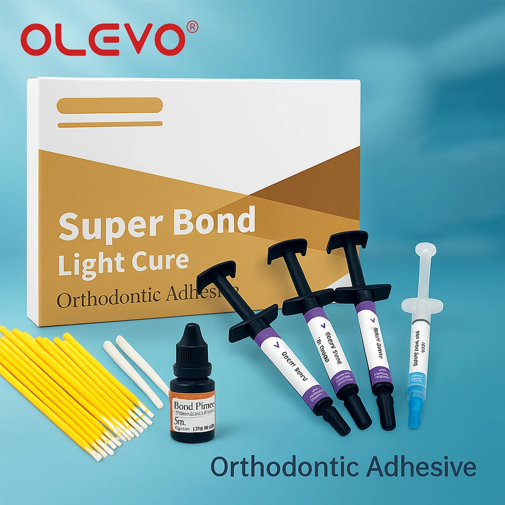 

1 комплект, стоматологический световой клей, ортодонтический клей для прямых кронштейнов, система склеивания буккальных трубок, стоматологические материалы