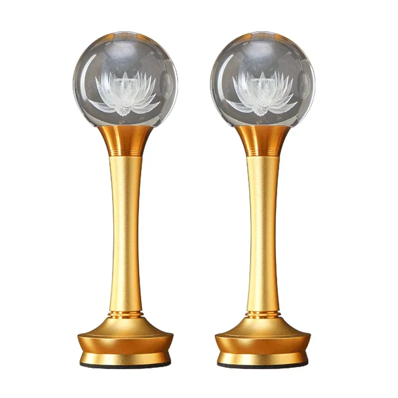 Charging Buddha lamp led crystal lotus lamp Bodhisattva Buddha front lamp