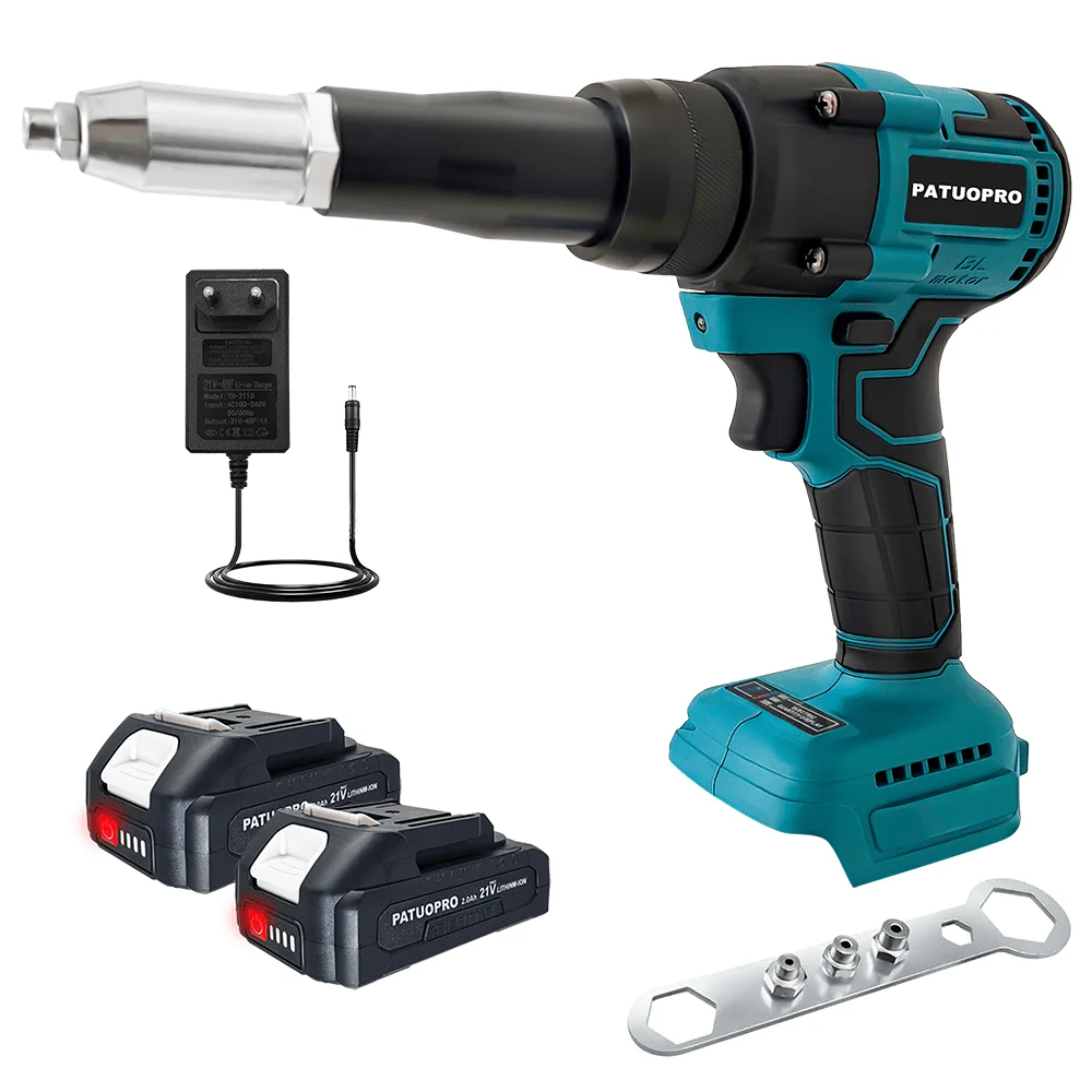 Brushless Handheld Electric Riveter Gun Cordless 5.0mm Household Power Tools Screwdriver With LED Light For Makita 18V Battery