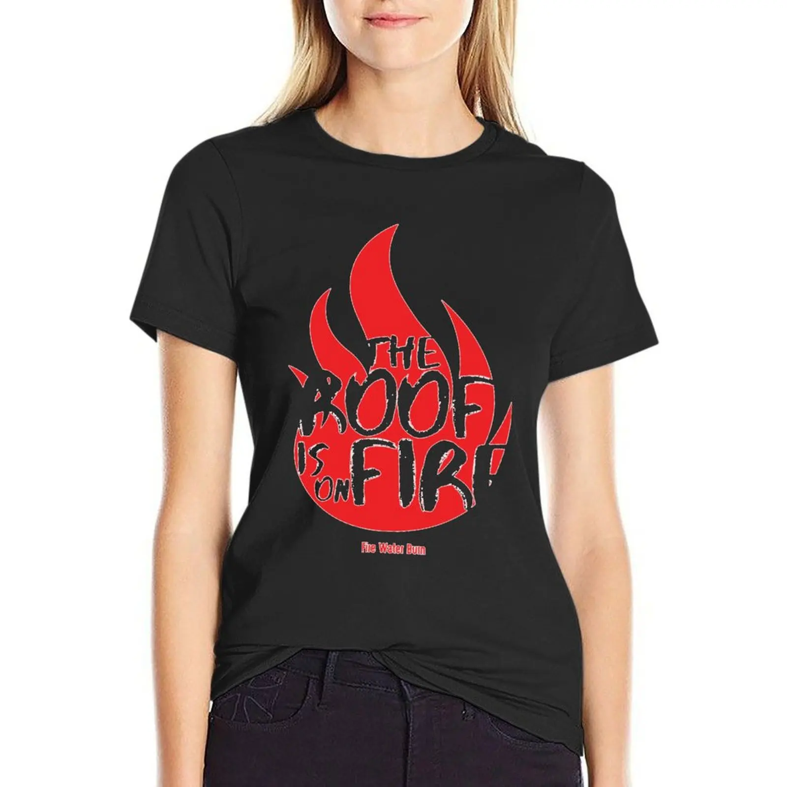 

Bloodhound gang - The roof is on fire T-Shirt heavyweights plus sizes funny tight shirts for Women