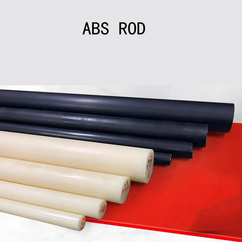 

2PCS Length 500mm Balck /Beige ABS Rod Acrylonitrile Butadiene Styrene stick Hard engineering plastic Rod DIA2mm 3mm 4mm -100mm