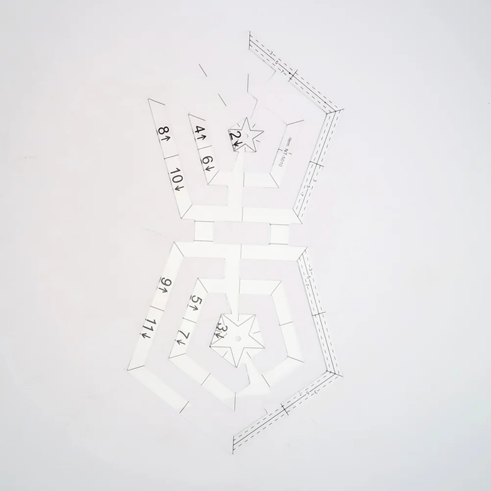 مسطرة مزدوجة مرقعة لحاف مساطر وقوالب خياطة الملابس صنع ملصق حرفي