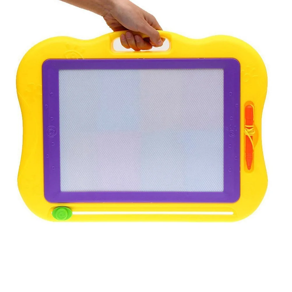 Tablero de dibujo magnético de gran tamaño, zonas coloridas, borrador fácil, almohadilla para garabatear para niños, herramienta de arte para bocetos, tablero de dibujo de regalo educativo