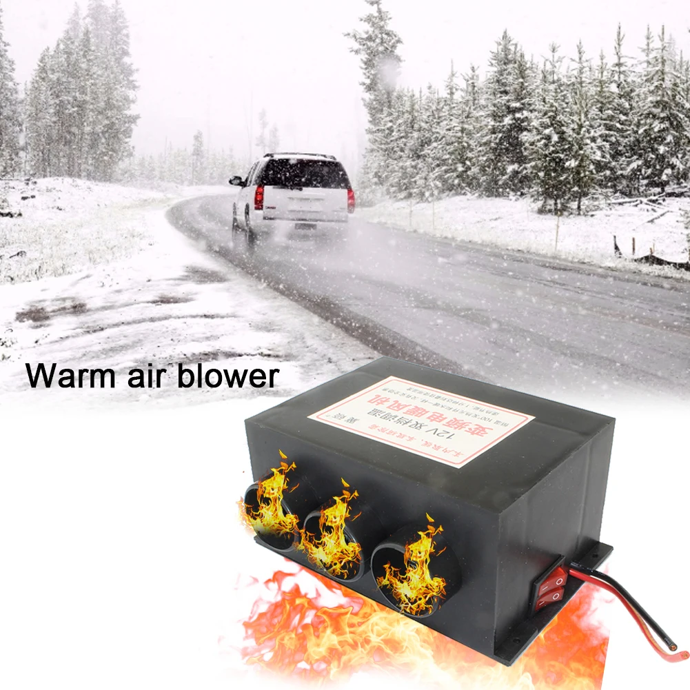 12V 24V Car Heater Winter Automobile Windshield Defroster Heater Universal 3 Port Car Heater Electric Appliances Car Accessories