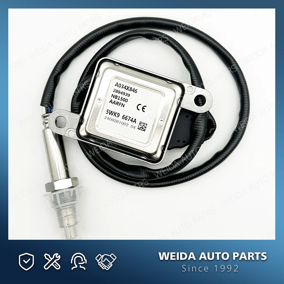 5WK96674A A034X846 Sensor NOX untuk Cummins Sensor Nitrogen Oksida A034X846 5WK9 6674A Sensor Oksigen Nitrogen untuk Cummins