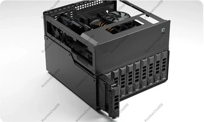 N10 10-bay NAS Chassis Case - Supporting MATX Motherboards with 10 Hotswap Hard Drivesn Bays