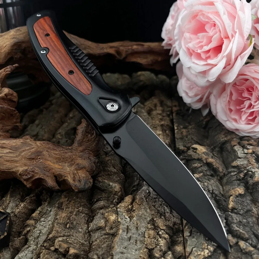 

Складной нож для активного отдыха 7Cr13MoV с рукоятью из стали 420 с инкрустацией под тень дерева, для исследования джунглей и кемпинга