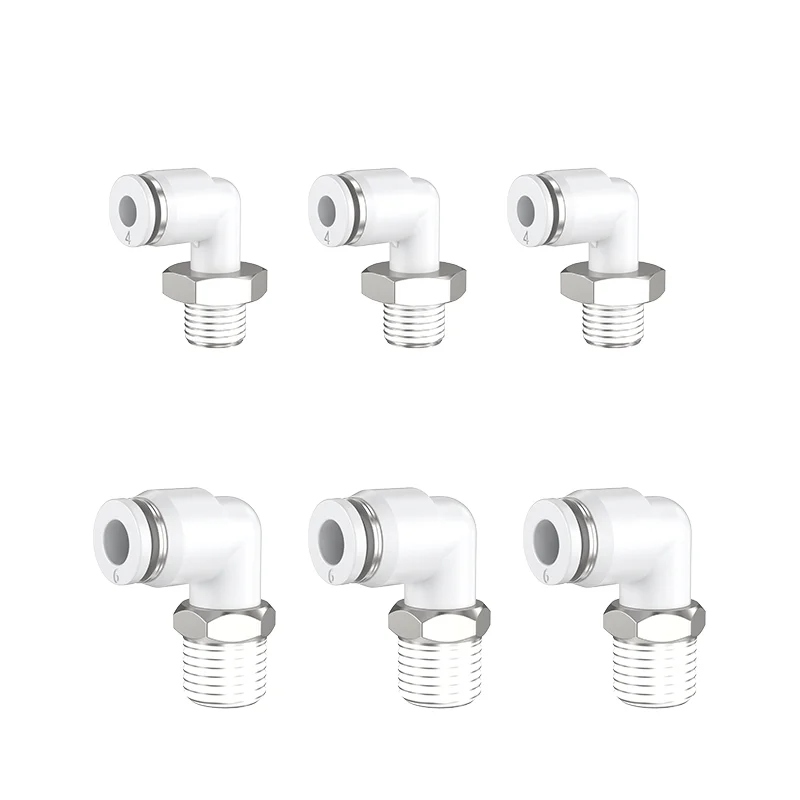 PL M5 1/8 "1/4" BSPT Macho 4 Mm OD Tubo Pneumático Encaixe de Ar de Liberação Rápida Push Para Conectar Compressor