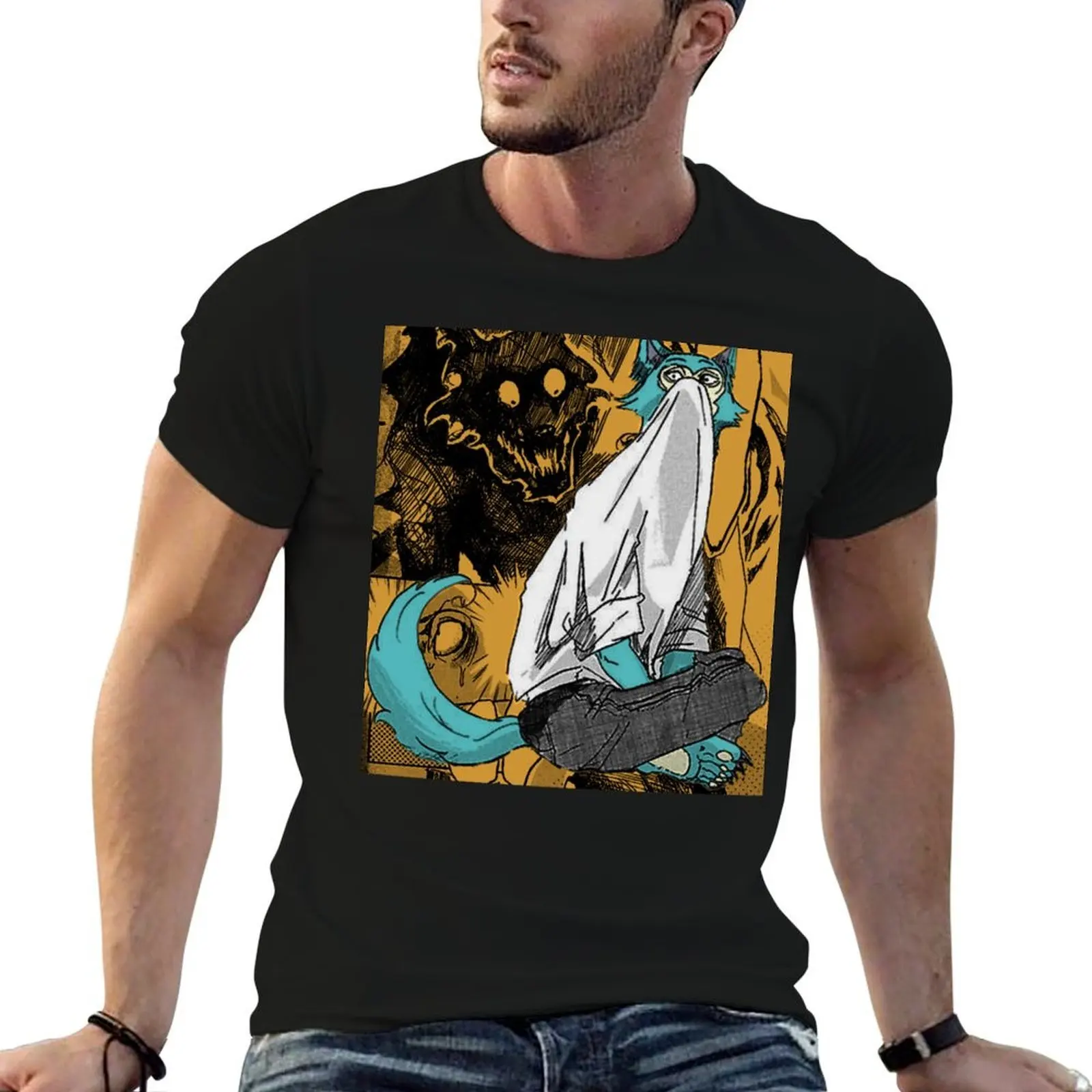 

beastars legoshi fanart colored comic manga panels T-Shirt t shirts for man pack white t shirts for man graphic funny T-Shirt