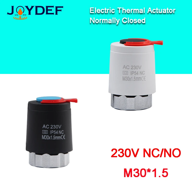 1/5/10 Pieces 230V Normally Closed NC / Normally Open NO M30*1.5mm Electric Thermal Actuator for Underfloor Heating TRV Radiato