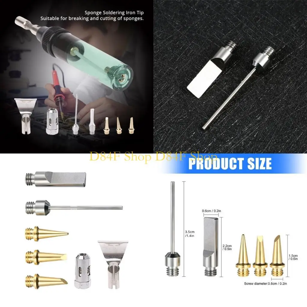 D84F Multipurpose 7Pcs Wireless Gas Soldering Iron Tips for All Skill Level and Tasks