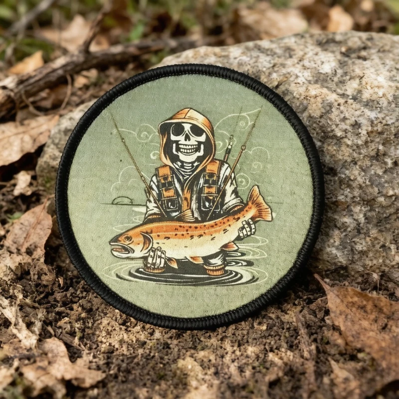 Parche táctico de pesca con velcro para mochilas y ropa - imagen 4
