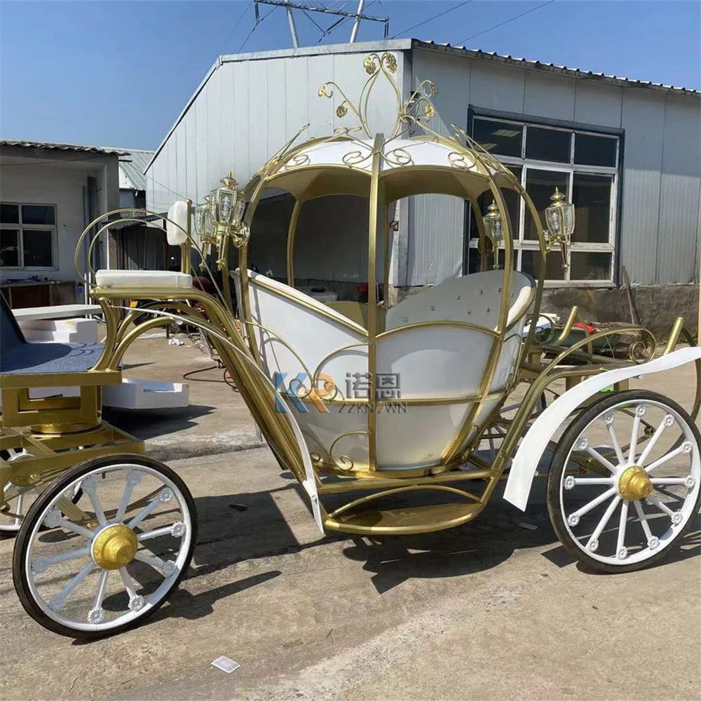 

Customized Luxury Royal Cinderella Wedding Pumpkin Carriage Classic Horse Drawn Pumpkin Carriage For Wedding