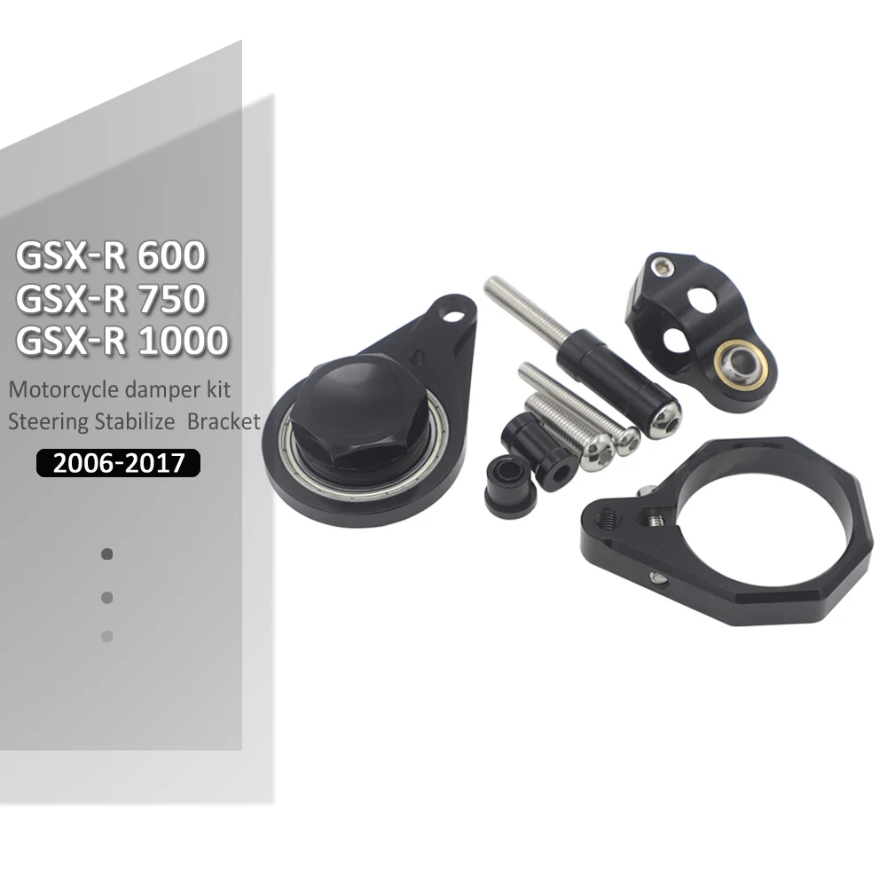 

Motorcycle Steering Damper Bracket Stabilizer Linear Mount Support Kit For SUZUKI GSXR 600/750 2006-2017 GSXR-1000 2007-2008