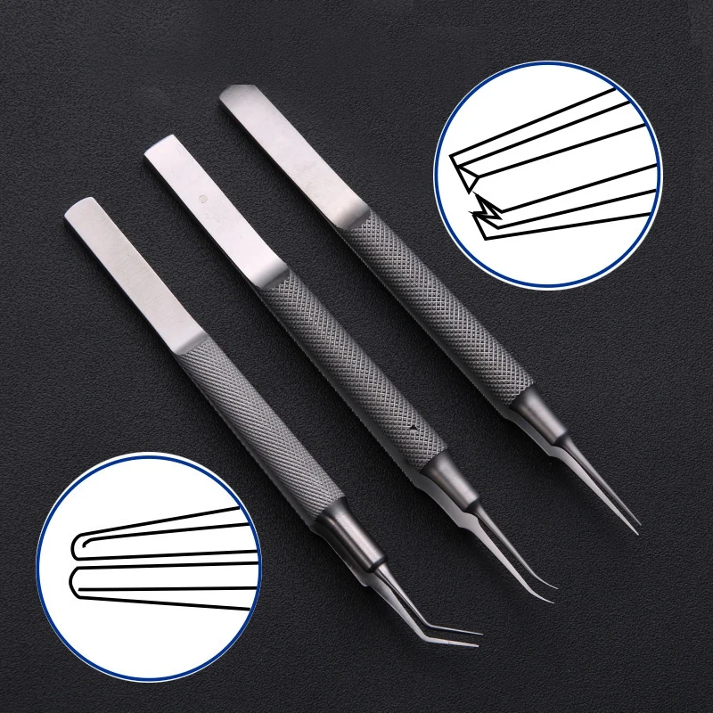 Dental Stainless Steel Surgical Tweezers Forceps Ophthalmic Instruments