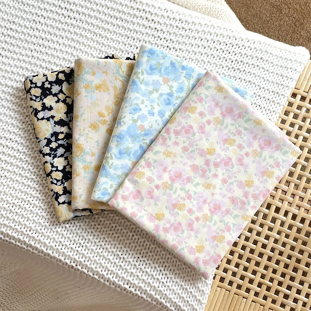 

Floral Summer Pure Cotton Sewing Fabric DIY Children's Wear Cloth Make Baby Dress Decoration Home