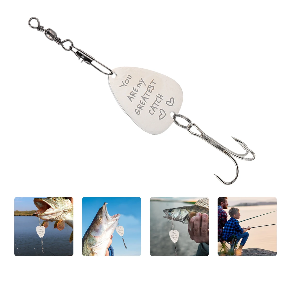 

Titanium Steel Fish Hook Keychain Durable Bag Charm Special Design Exquisite Detail Decoration Car House Door Keys ganizer Clip