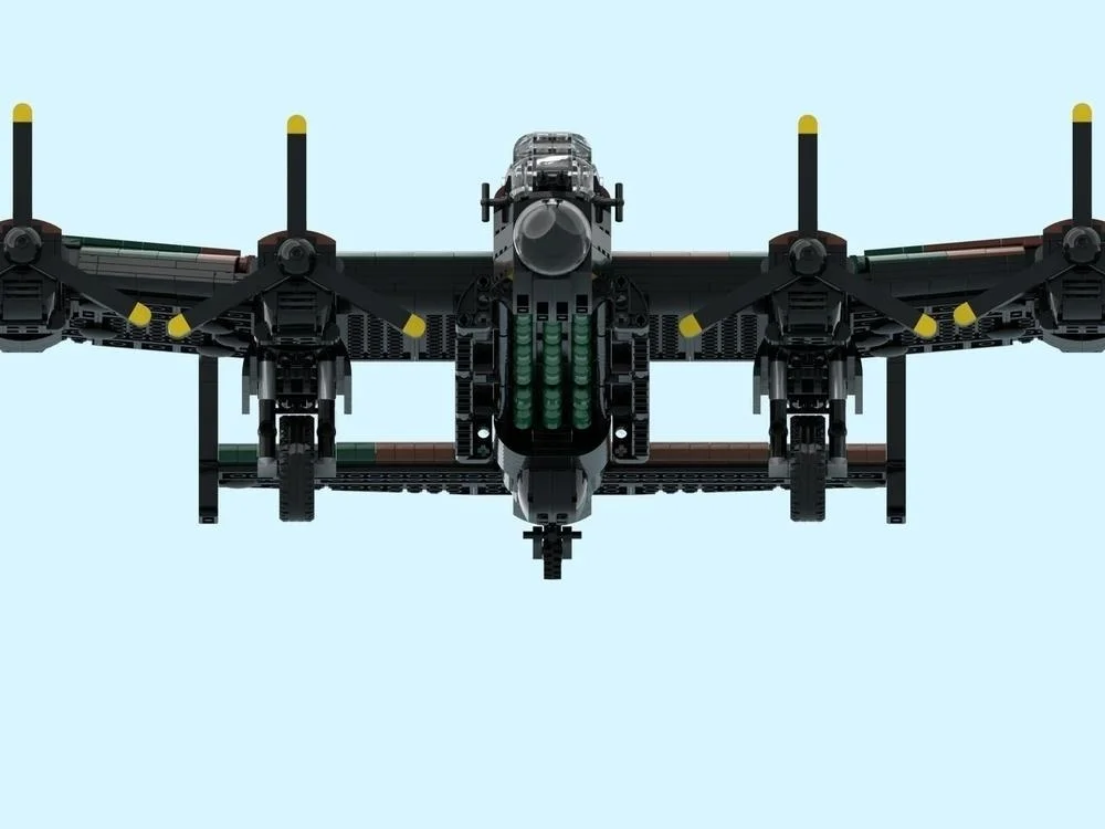 3281PCS MOC Vintage Four Engine Propeller Aircraft Building Blocks Retro Heavy Plane Model DIY Assembly Bricks Collection Toy