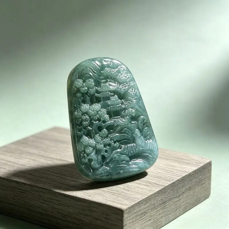 Traditional Ethnic Style Irregular Landscape Pendant, Elegant and Generous