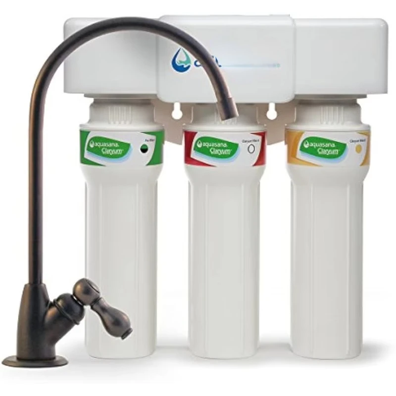 3-Stage Max Flow Claryum Under Sink Water System - Kitchen Counter Claryum Filtration - 99% Of Chlorine