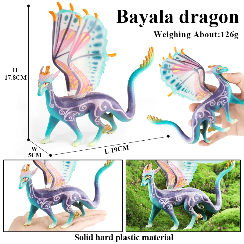 Oenux Simulation Dinosaurier Bayala Drachenbaum Monster Fledermaus Dämon Basilisk Tiermodell Actionfiguren PVC Sammlung Kinderspielzeug Geschenk – Detail 25