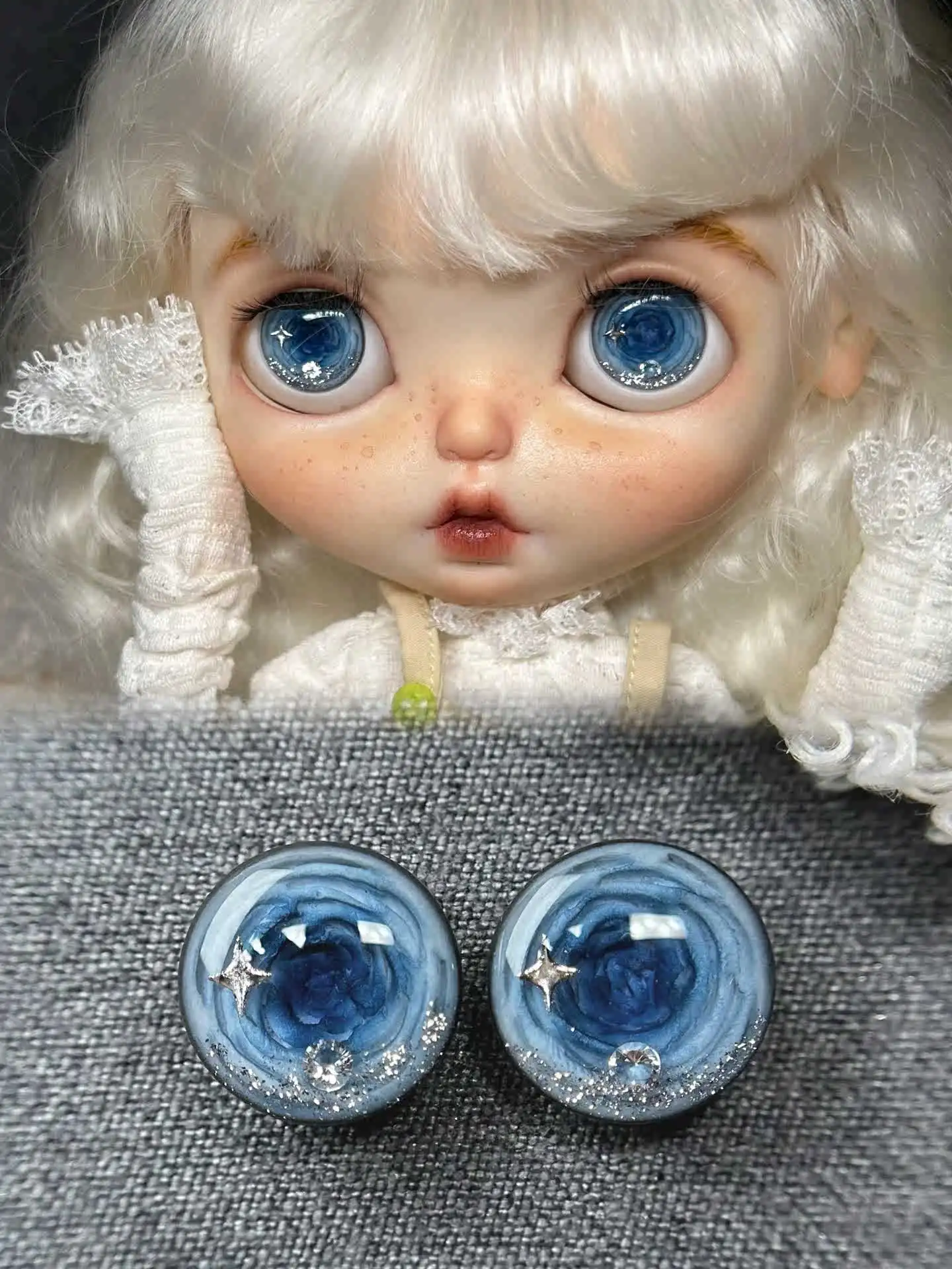 YESTARY BJD Doll 14mm Eye Accessories For Blythe Toys Diy Handmade Gift Magnet Drop Glue Eye Piece for Girls Doll BJD Eye Piece