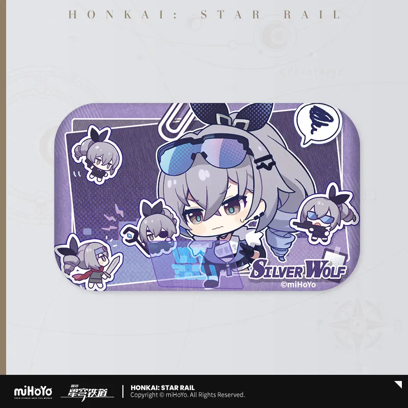 [Genuine] miHoYo Honkai Star Rail PMLYB Series Tinplate Luocha Bailu Kafka Luka Badge Anime Brooch Ornament Cosplay Xmas Gifts