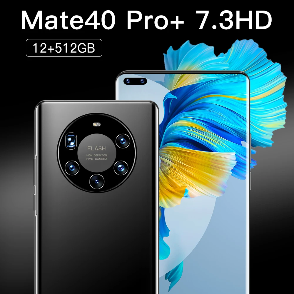 Mate 40 Proスマートフォン,グローバルバージョン,16 GB, 512GB, Android 10.0,顔認識ロック解除,24 48メガピクセル,7.3インチ