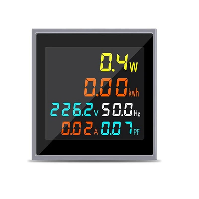 6 In 1 Electronic Watt-Hour Meter Voltage Current Power Display Frequency Meter Intelligent Power Monitor