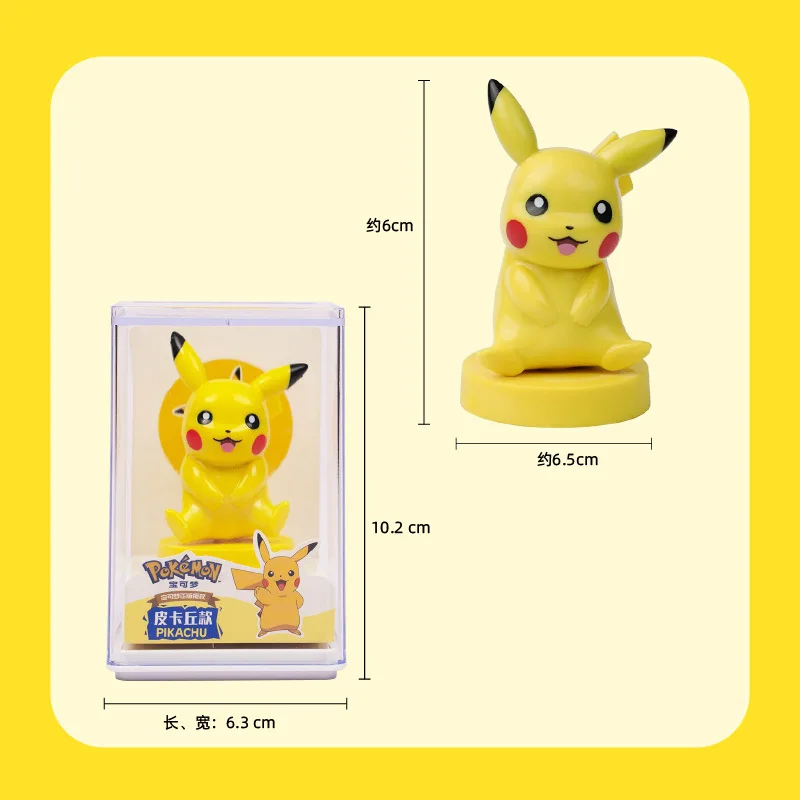 แสตมป์ของเล่นโปเกมอนฟิกเกอร์ตกแต่ง Pikachu Psyduck Bulbasaur Jigglypuff eevee gengar Karaka Squirtle