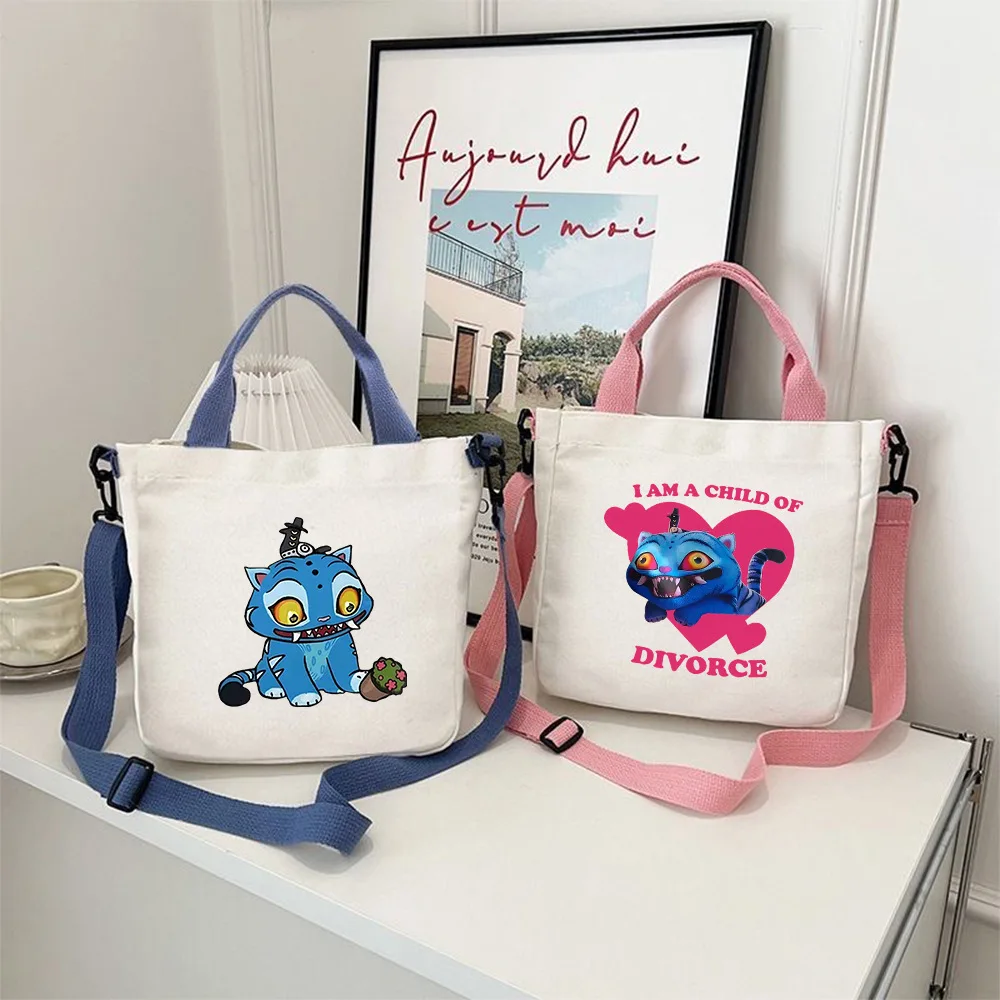 حقيبة كتف قماشية عصرية من K-pop Demon Hunters للبنين والبنات حقائب كروس أنيمي للطلاب حقيبة يد محتملة حقيبة حمل بسيطة #2